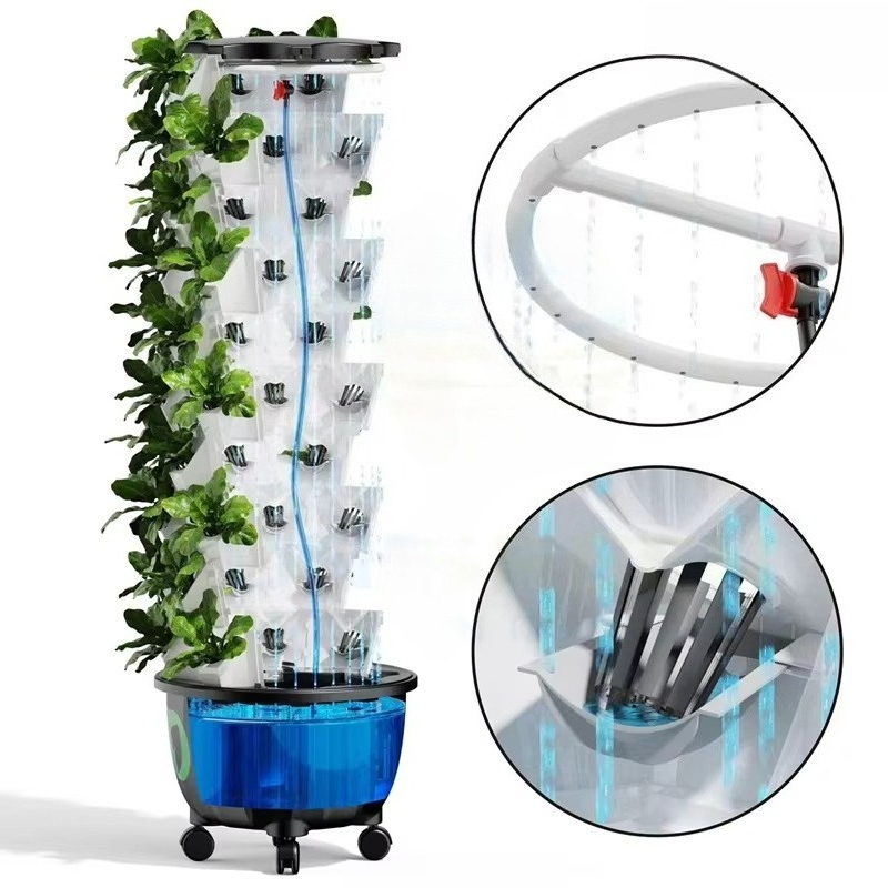 نظام برج زراعي عمودي هيدروبوني - مراجعة Agriculture Vertical Farming وسعره