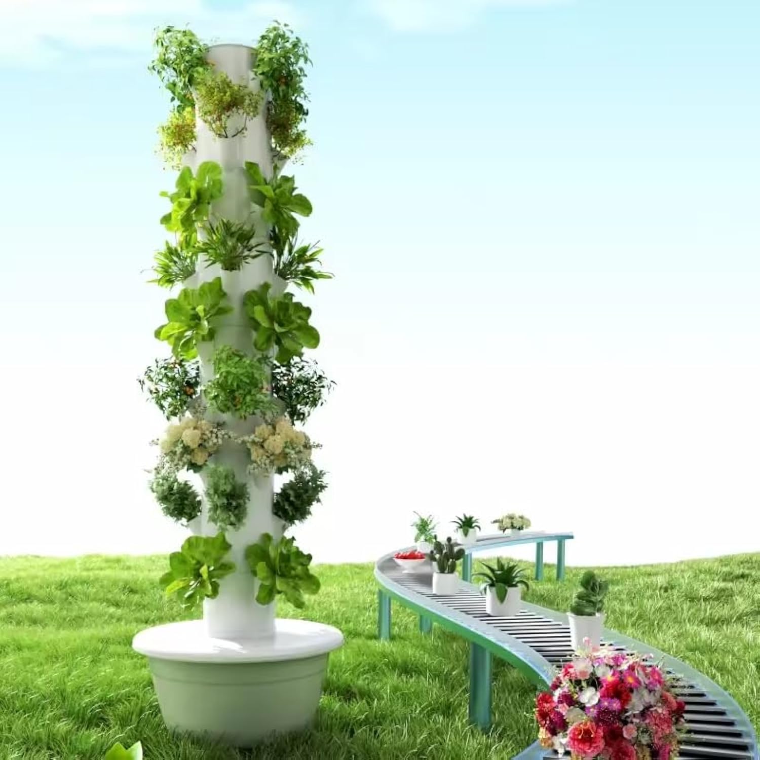 برج زراعة عمودي هيدروبوني للخض - مراجعة Agriculture Vertical Farming وسعره